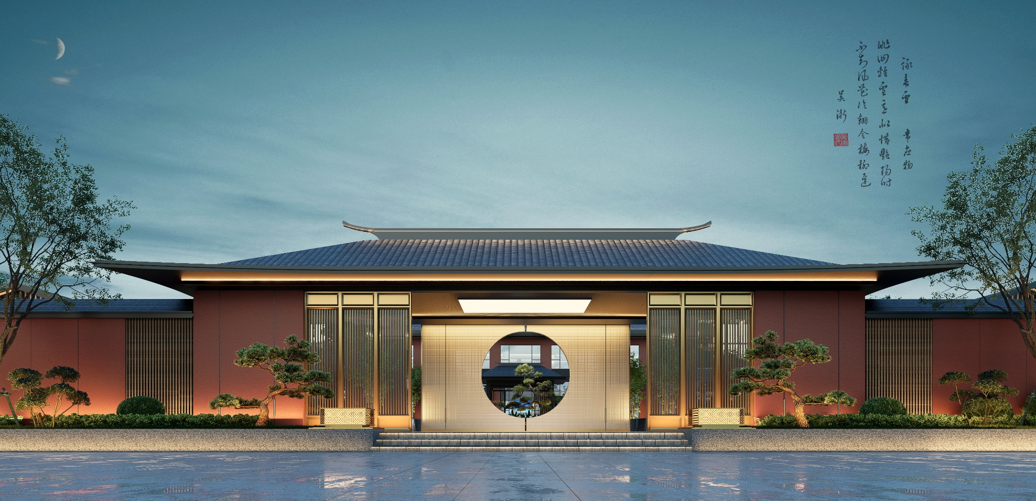 建築與景觀可視化|中式建築景觀 3D 效果圖
